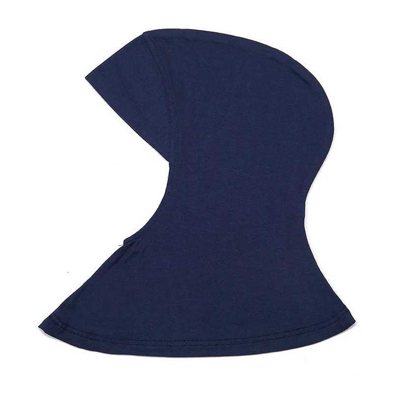 Hijabs turban caps för kvinnor muslimska underscarf modal hijab inre kepsar stretchy full täckning sjal mössa full nack täckning d240425