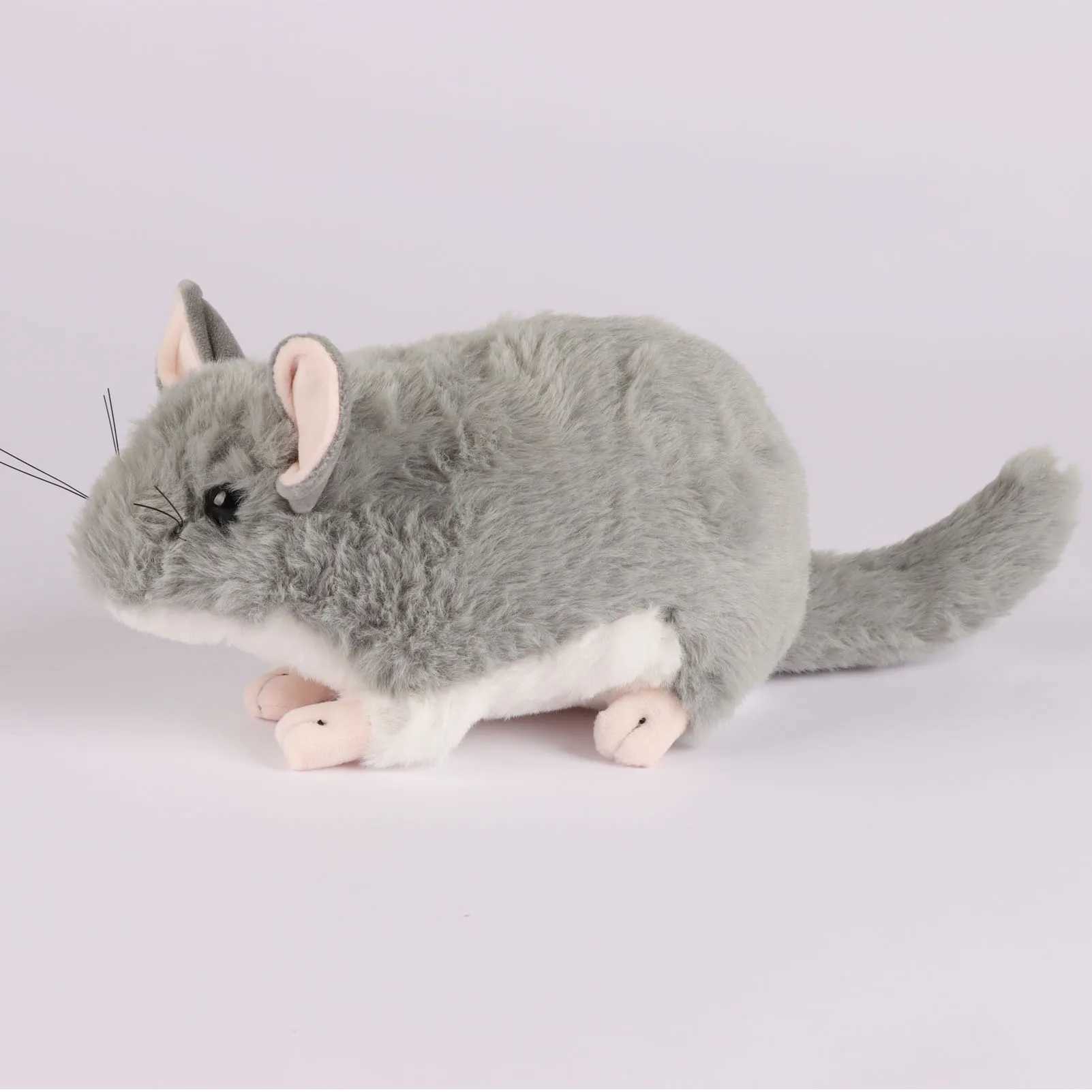 Animaux en peluche en peluche 30 cm / 11,8 pouces de souris chinchilla réaliste en peluche de peluche de peluche pour enfants