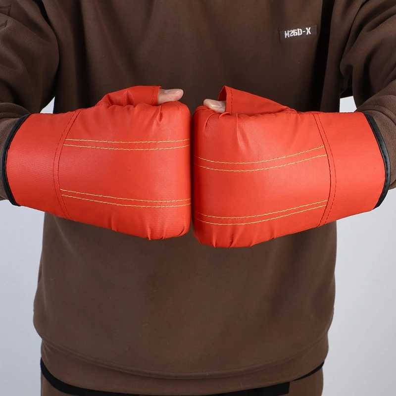 Luvas de treinamento de boxe de engrenagem protetora Luvas de boxe profissional de couro PU Luvas de boxe resistentes a desgaste para adultos e infantis equipamentos esportivos 240424