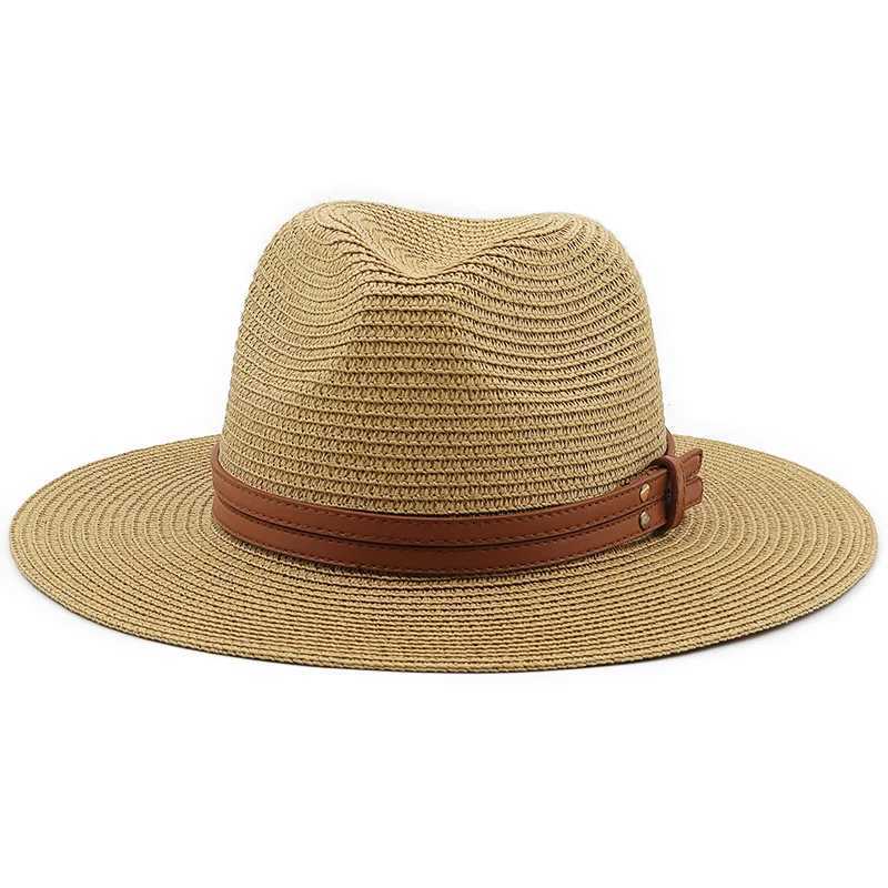 Sombreros de ala ancha Sombreros de cubo 54-58-60CM Sombrero de Panamá de verano para mujer Sombrero de ala ancha Str Sombrero para el sol Sombrero de playa para hombre Moda UPF Protección UV Sombreros C Sombrero de viaje J240425