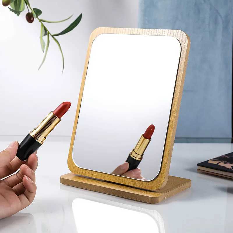 Specchi semplici specchio in legno specchio da donna scrivania comestro specchio portatile portatile specchio rimovibile moda pieghevole specchio da vanità all'ingrosso