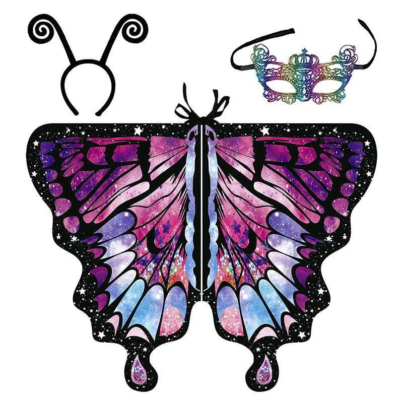 Escenario Women Stage Dance Dress Dress-up Butterfly Wings Cape Shawl Capa Cape Fancy Fancy Parts Props Adultos Cosplay Accesorio D240425