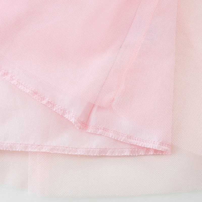 Robes de fille Bumeex Robes de fille Petites filles Coton Coton Cartoon Imprimé à manches courtes Robes de jupe rose taille 2-7 ans D240425