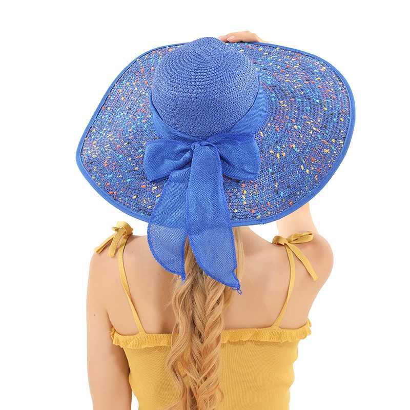 Sombreros de borde anchos sombreros de cubo de cubo para mujer gorro de playa de verano playa surcoreana playa big gat bigos ancho protector solar festion de fiestas