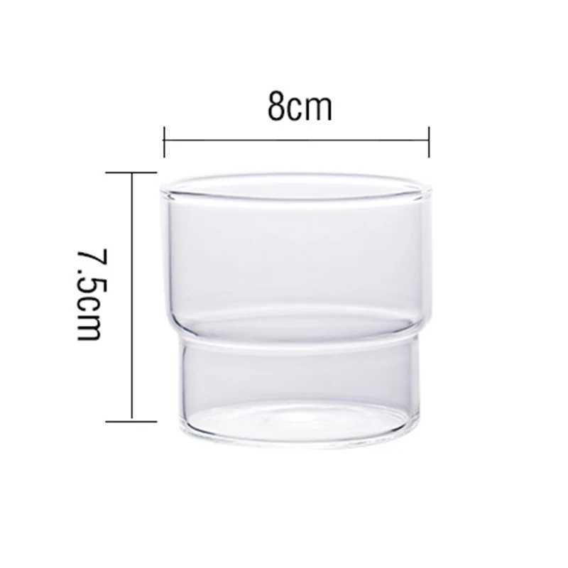 Tumblers 1st Creative Style Glass Coffee Smoothie Cup Heat-resistent Drink Transparent Glassware Whisky Beer Frubble Water H240425