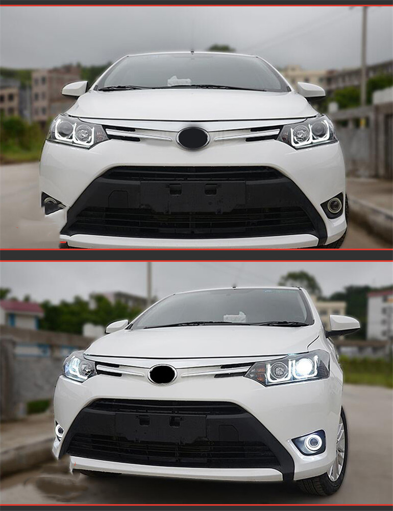 Autolichter Montage für Toyota Vios LED-Scheinwerfer 20 08-20 16 DRL Blinde Signal High Beam Angel Eye Head Lampe