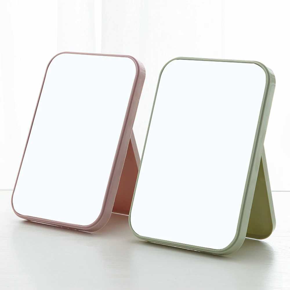 Mirrors Desktop Folding Portable Makeup Mirror Student Dormitory Desktop Small Mirror Female Dressing Mirror Korean Small Square Mirrors