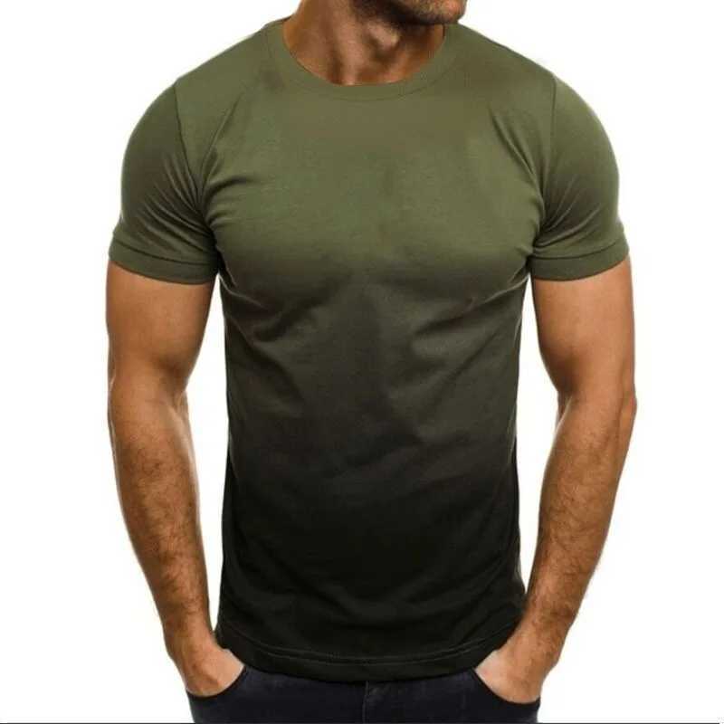 T-shirt maschile estate popolare maglietta maschile sottile sottile gradiente di moda maschile a maniche corta sciolta