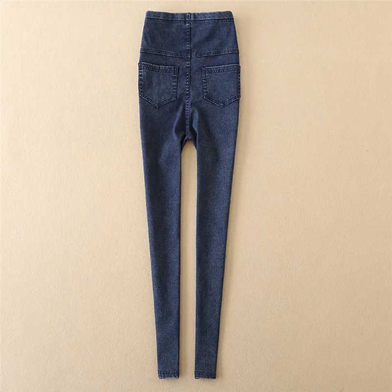 Maternity Bottoms Maternity Pregnancy Skinny Trousers Jeans Pants Elastic Pregnant Womens Feet Stomach Lift Pants Stretch Denim PantsL2404