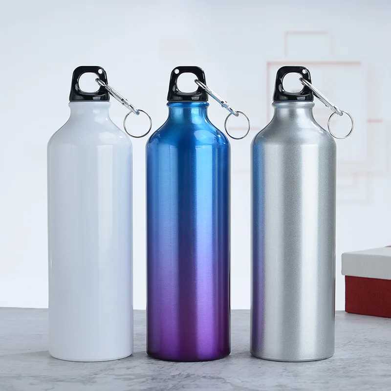 Tumblers 750ml Aluminum Water Bottle Mountain Bike Sports With Climbing Buckle Riding Equipment Outdoor Drinkware H240425