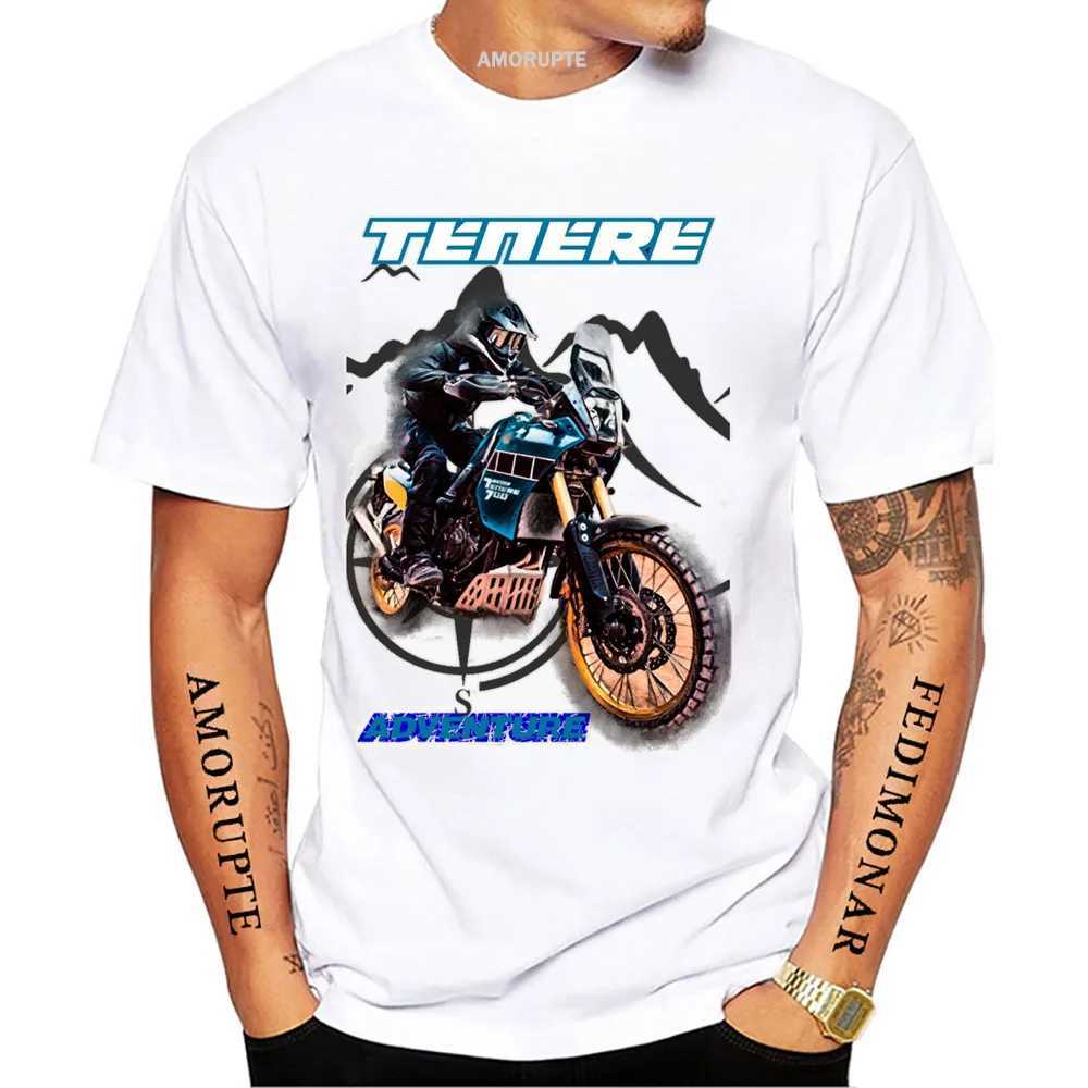 Camisetas masculinas Tenere 700 Adventure Supertenere 1200 Moto Sport Men Short Slve GS Rider Motorcycle T-shirt Hip Hop Boy Riding TS T240425