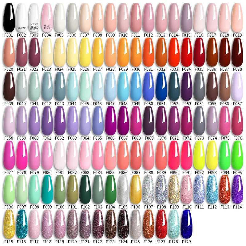 Nagellack lilycute 7 ml 129 färgglad gel nagellack långvarig UV LED -gel paljetter för manikyr nagelkonst design gel lack y240425