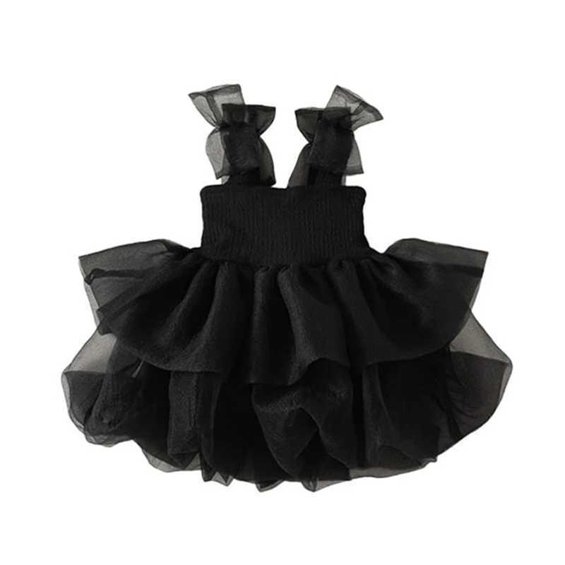 Mädchenkleider Sommermädchen Kleid 2024 Neue Mode Kinder Kleidung Childrens Performance Kleid Prinzessin Bogen flauschige Netzkleider H240425