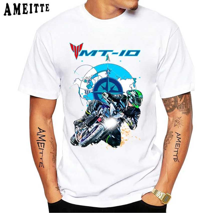 T-shirts voor heren NIEUW 2023 SUPER Tenere 1200 Xt Riding T-shirts Summer Men Korte Slve Adventure Rider Motorcycle T-shirt Hip Hop Boy Casual TS T240425