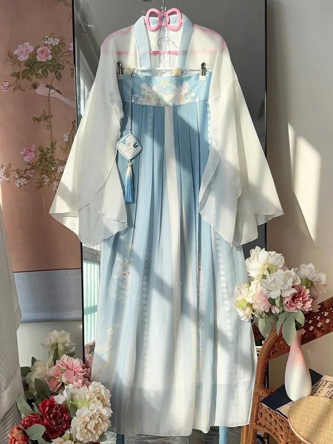 Scene Wear Ancient Traditional Chinese Women Elegant Hanfu Dress Fairy Embroidery Stage Folkdansdräkt Retro Song Dynasty D240425