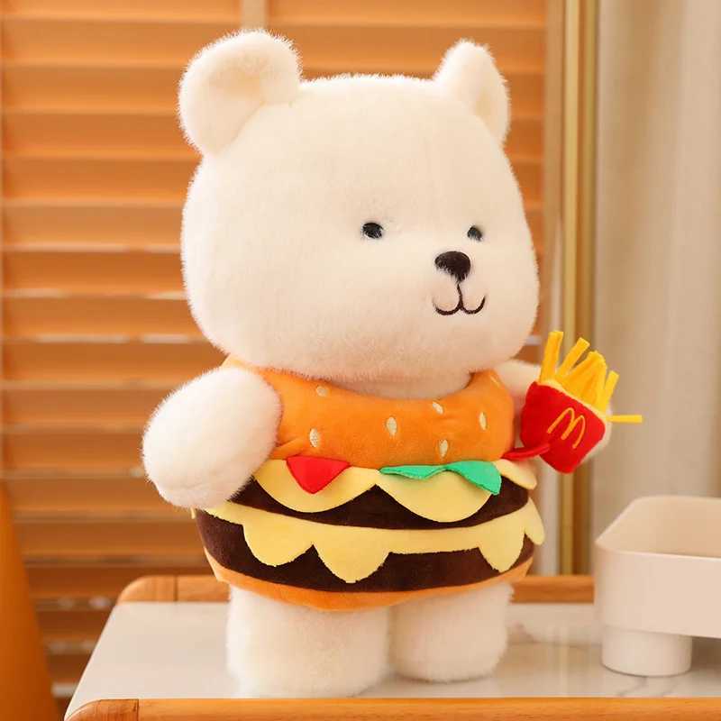 Polaires en peluche mignon dessin animé hamburger ours jouets en peluche