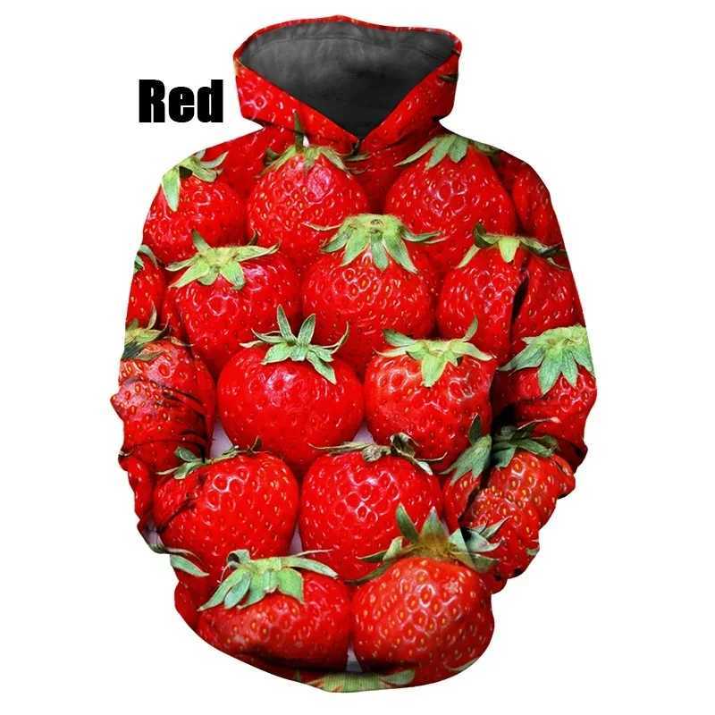 PXXF NOWOŚĆ MĘŻCZYZNY DRUKOWANIE 3D FRUITS FOODS BAKIETO FOR Men Watermelon Graphic HoodeShirts Dzieci Mody