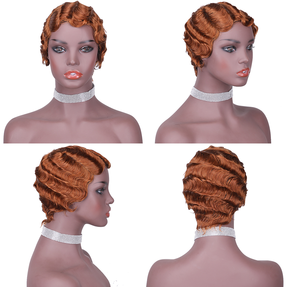 Pixie Cut Straight Short Bob парик для чернокожих женщин на 100% бразильские человеческие волосы с полной машиной сделаны парики натуральный черный цвет