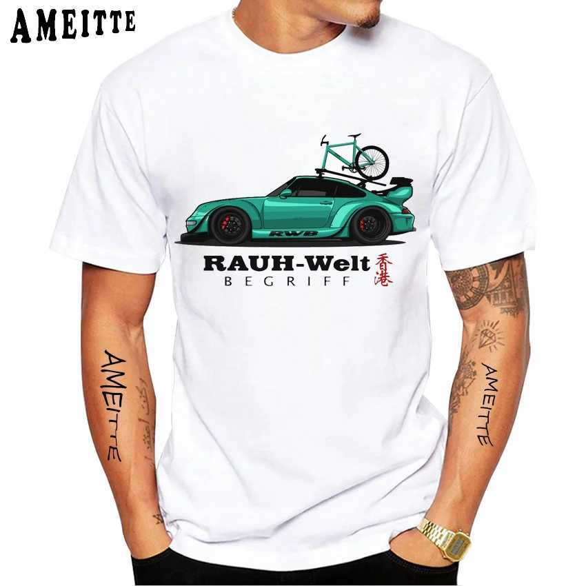 Camisetas para hombres Vibas de puesta de sol tropical RWB especial Exclusivo Camiseta Classic RWB 964 JDM Tuning Car Tshirt Men Sport Tshirts Casual T T240425