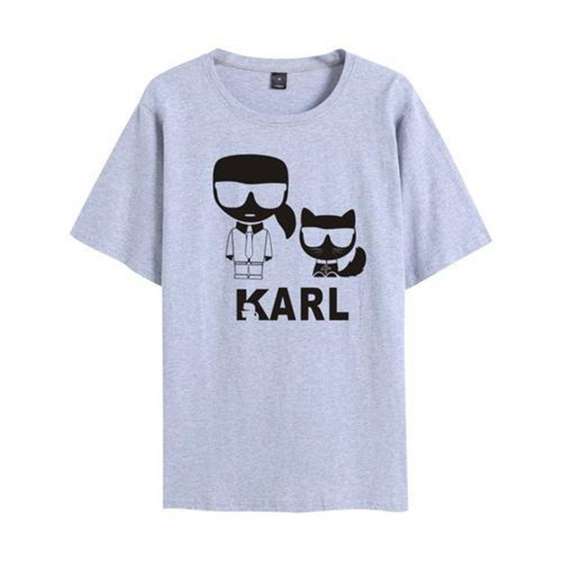 Karl Women T-shirt avec dessin animé T-shirt à manches courtes décontractées Tshirt Lagerfield Femmes