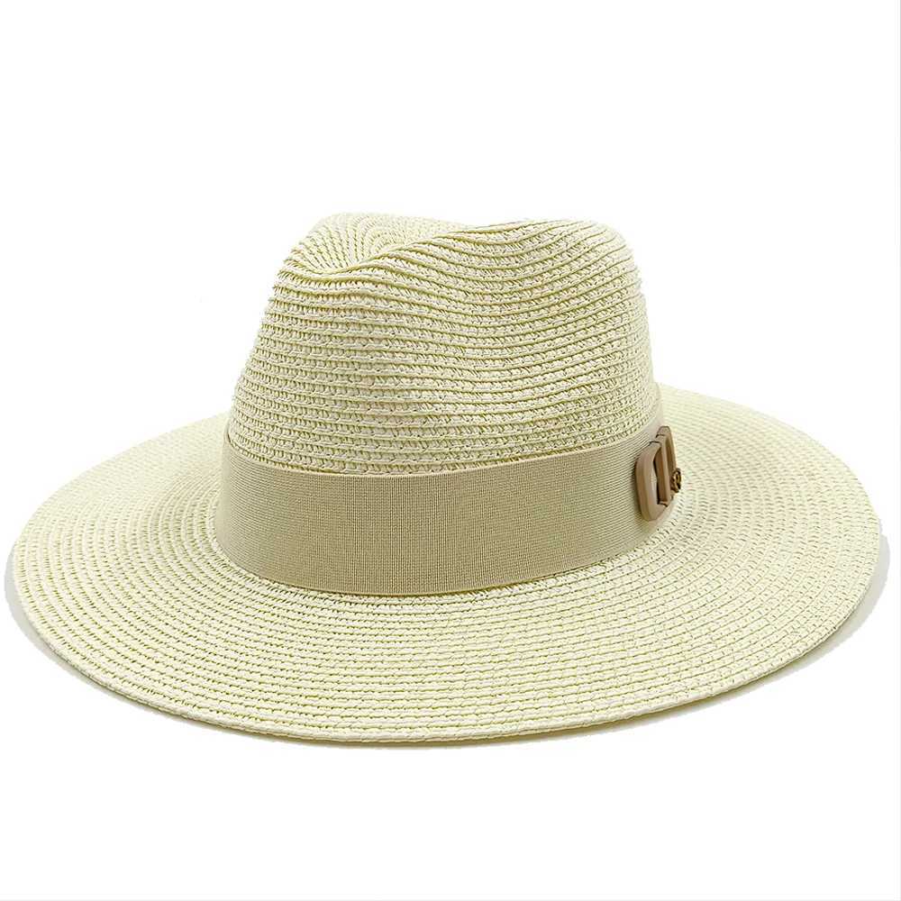 Chapeaux à bord large chapeau seau de seau d'été pour femmes chapeau solaire Sun Beach Hat Unisexe Panama classique polyvalent