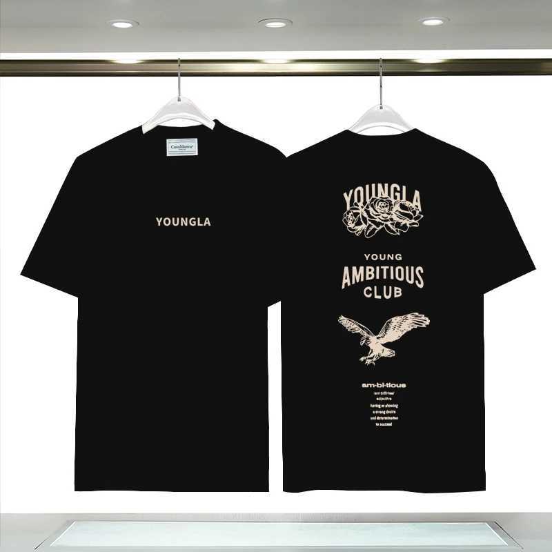 Camisetas para hombres Young LA Camina corta Manga Mens Fitness Impresión Grande 100%Camas