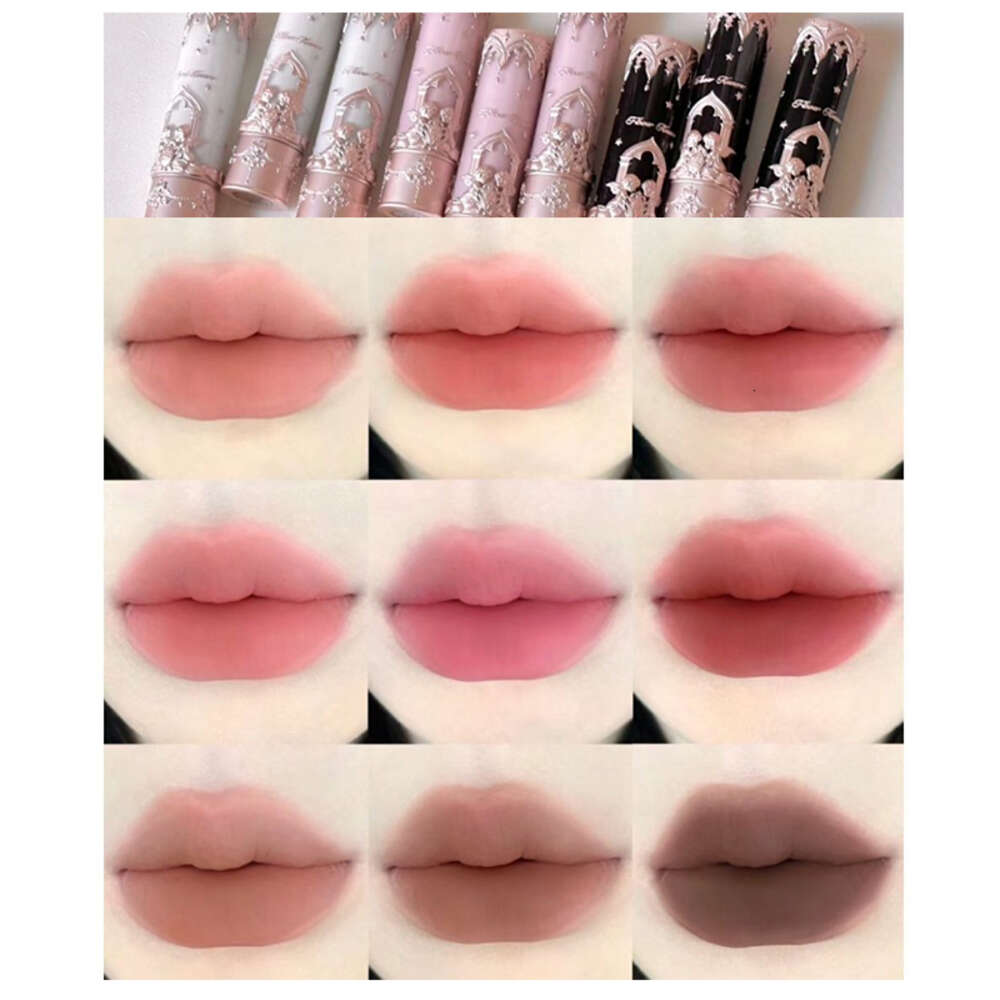 Flower Knows Little Angel Matte Lipstick Langdurige gemakkelijk om Lipgloss Peach Color Natural Lip Makeup Maquillage te bemachtigen