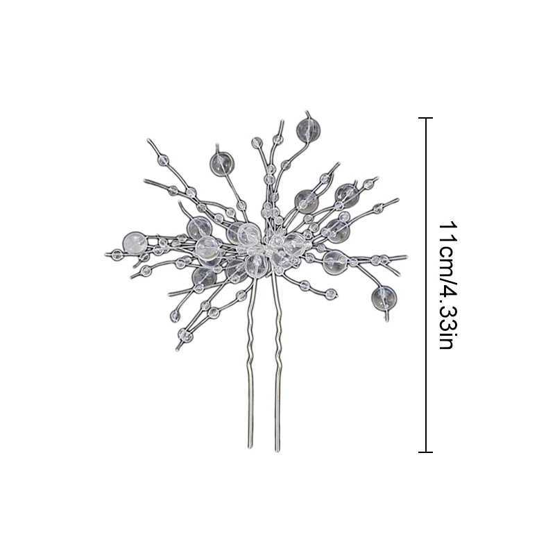 Bijoux de mariage Bijoux Bridal Rimestone Hairpin Pearl Hair Sticks Handmade Tiara Bride Coiffes Coiffes Pins Décoration de tête Maridings Accessoires Hair D240425