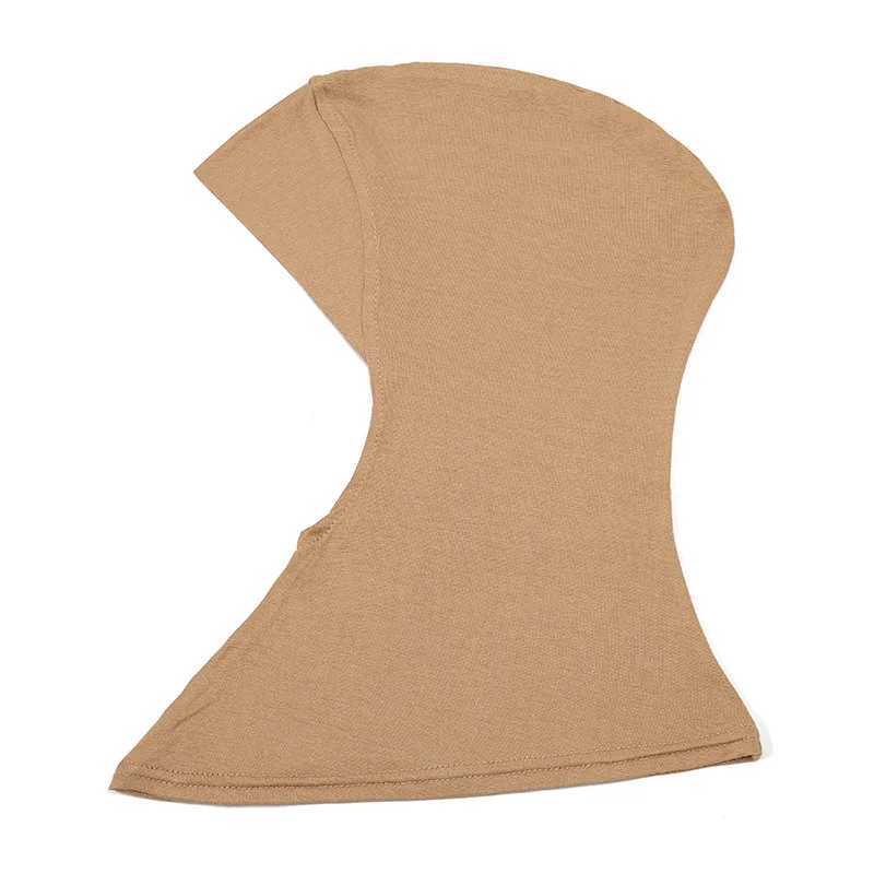 Hijabs turban caps för kvinnor muslimska underscarf modal hijab inre kepsar stretchy full täckning sjal mössa full nack täckning d240425