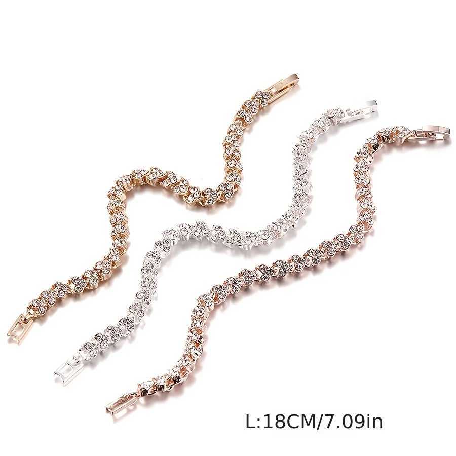 Beaded Europese en Amerikaanse modearmband voor vrouwen luxueuze strass ingelegde flitsende armband Wedding Party sieraden