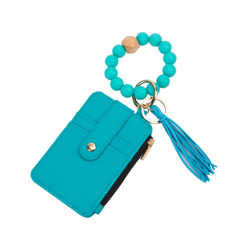 Nouveau sac à zépe Changement à glissière Bracelet Bracelet Bracelet Borde Bagure de carte Silicon Bracelet Portefeuille en cuir Sac Key