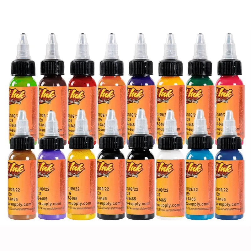 16-25-i inchiostri da tatuaggio 30 ml Inchiostri pigmenti trucco permanente impostato il kit d'arte tatuaggi il corpo ogni dropshipping di colori