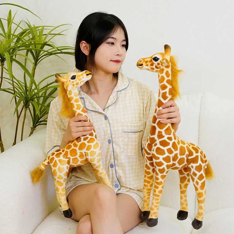 Plush Dolls Huge Real Life Giraffe Plush Toys Cute Stuffed Simulation Soft Animal Doll High Quality Kids Baby Birthday Gift Bedroom DecorL2404