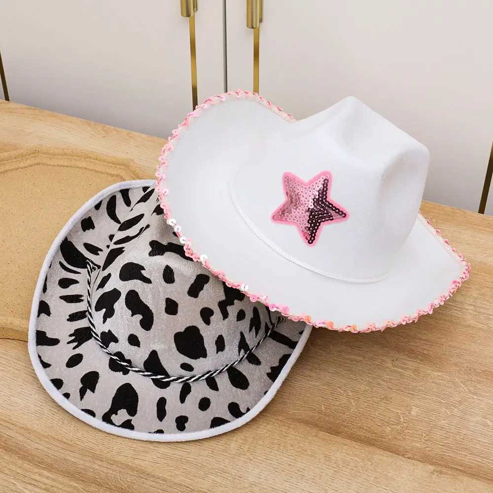 Chapeaux à bord large chapeau seau 1 morceau de taille adulte ajusté rose célébrité chapeau denim blanc denim y240425