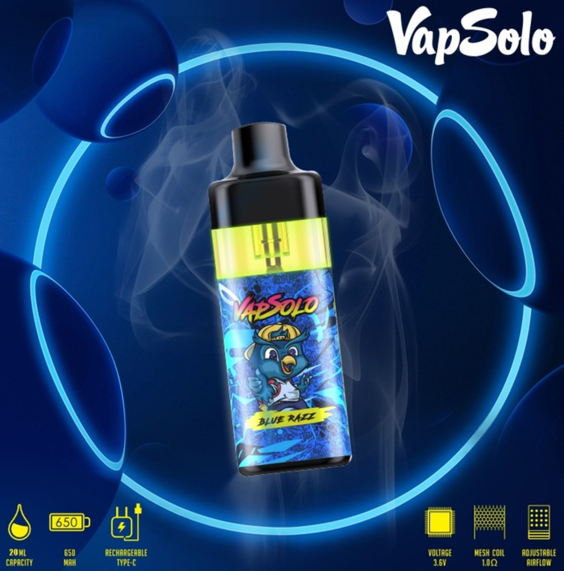 Mais vendido E Vapsolo Tornado Vapsolo 10000 Puff Mesh Mesh Vapes descartáveis Ecig Puff 20ml E Tipo C Bang King 25000 Puffs Vaporizador de barra