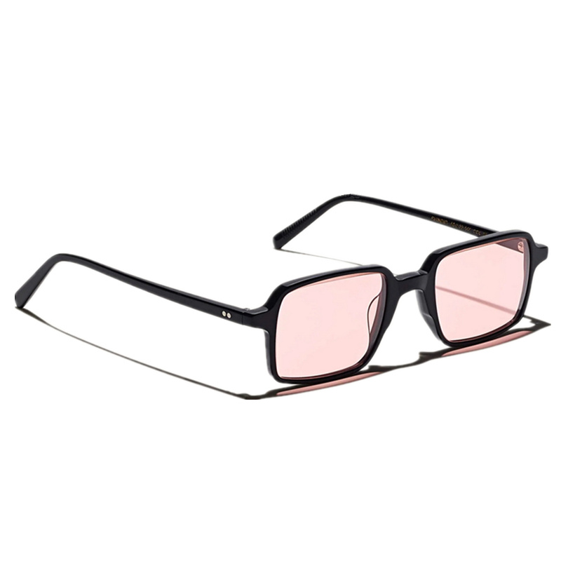 Nowe zwięzłe okulary przeciwsłoneczne Hipster SquaSted Uv400 Lekkie UNISEX MOS-SHINDING CIENKA PRANKIE DO Recepty 50-21-145 Gogle Fullset Case Case