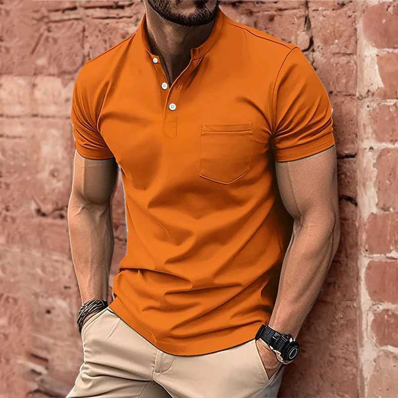 T-shirts masculins broderie d'été Polo Polo Mens Homme à manches courtes Casual Fashion Slim Fit Polo T-shirtl2404 Male