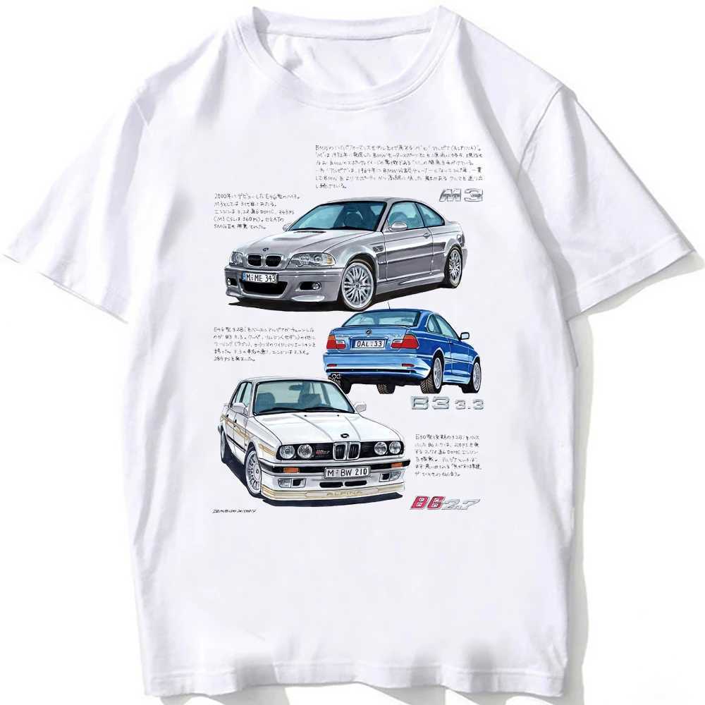 メンズTシャツレトロターボクラシックE36 E28 EVOLUTION CAR FAN TシャツメンショートヒップホップボーイカジュアルトップレトロレジェンドE30カーデザインTS T240425