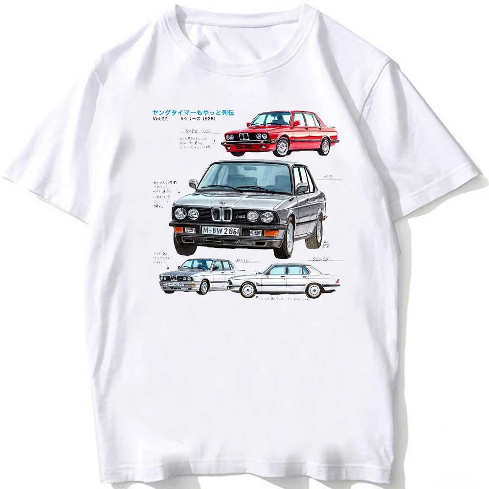 メンズTシャツレトロターボクラシックE36 E28 EVOLUTION CAR FAN TシャツメンショートヒップホップボーイカジュアルトップレトロレジェンドE30カーデザインTS T240425