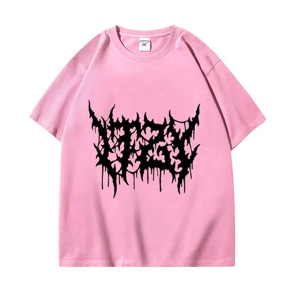 Camisetas masculinas itzy-t-shirt grfaT de metal Pesado para homens e mulheres strtwear extragrande 100% algodo hip-hop moda vintage vero h240425