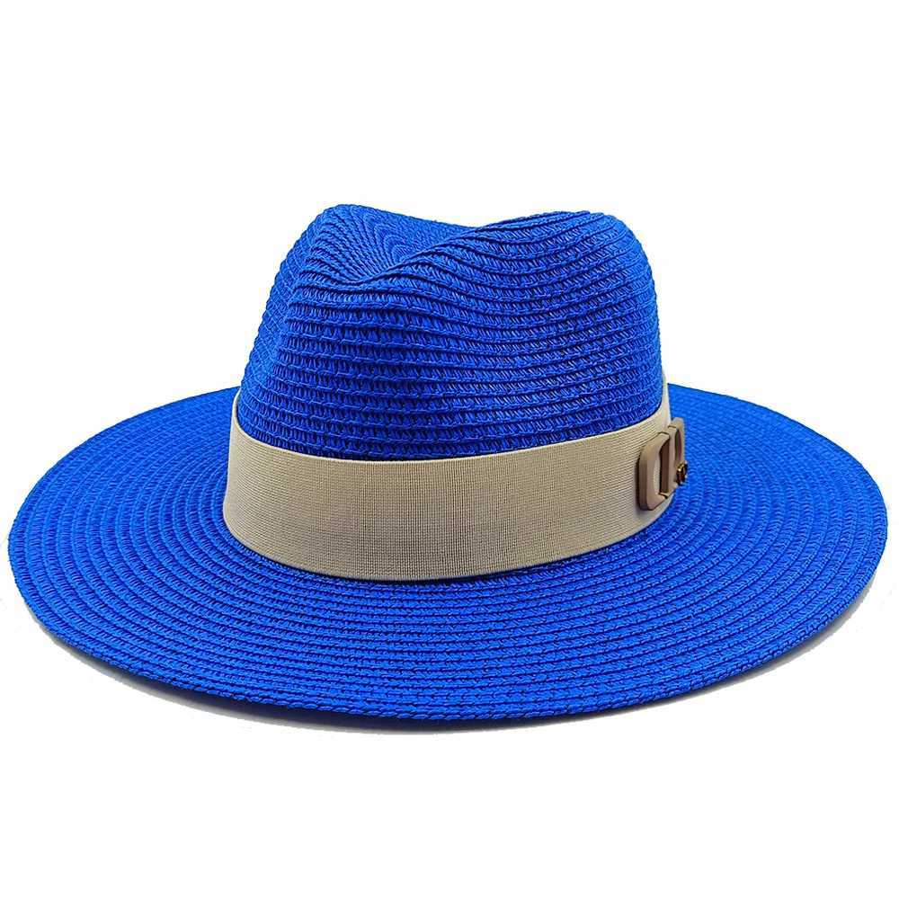 Chapeaux à bord large chapeau seau de seau d'été pour femmes chapeau solaire Sun Beach Hat Unisexe Panama classique polyvalent