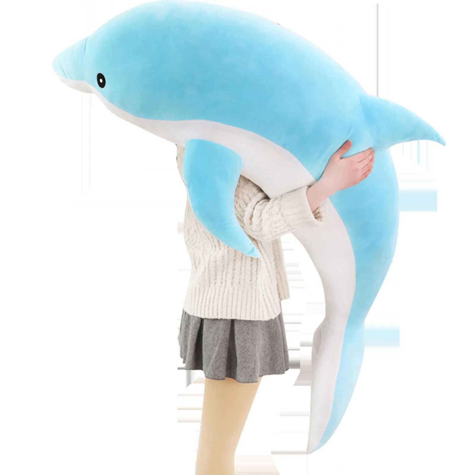 Plyschdockor 30 cm Dolphin Doll Pillow Plush Toy Cute Marine Animal Rag Doll Childrens Dolll2404