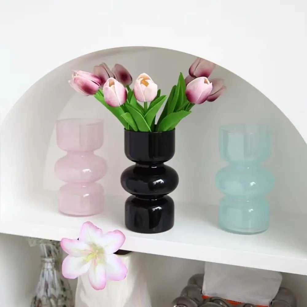 Vases Ornement Desktop Plant Fleur Bouteille en verre Vase Vase Hydroponie Vase décorative