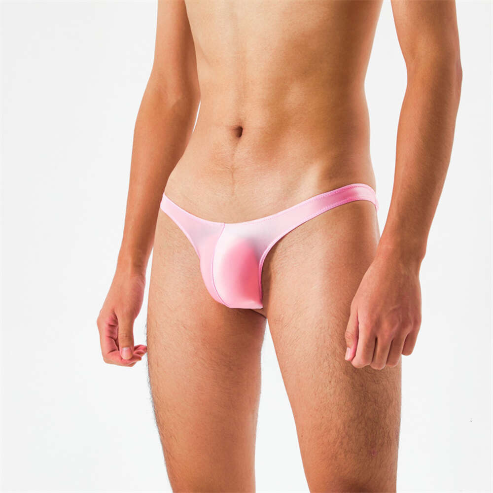 Seksi Tanga İnsan için Düşük Beled Sissy Panties U Koruma Kılıf Erkekler Yağ Parlak Pürüzsüz İnce Sheer Egsotik İç Çamaşırı