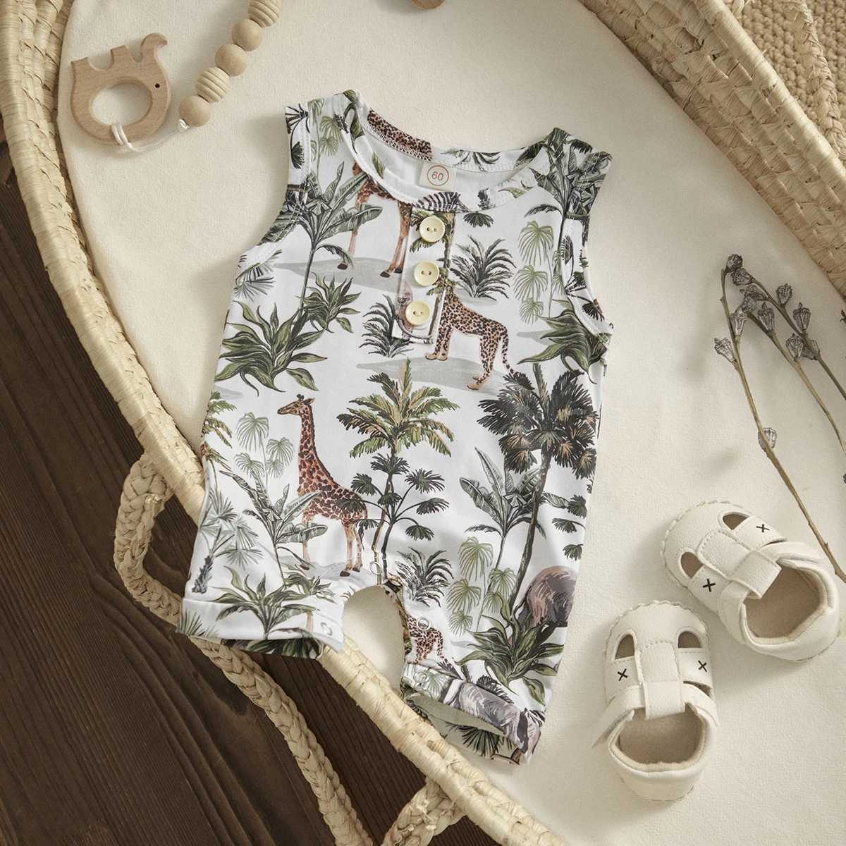 Rompers MA Baby 0-24m neonati neonati bambini ragazze saltette senza maniche veliberate abbigliamento casual estate d240425