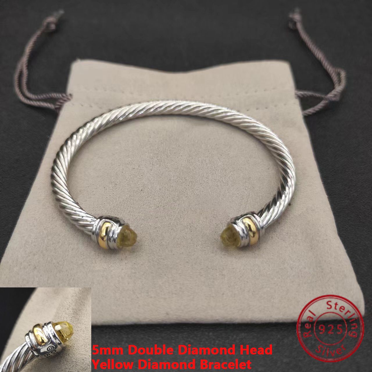 2024 Bracciale braccialetto Dy Nuovo stile con argento 925