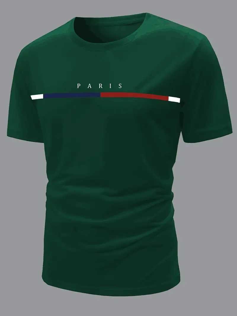 Men's T-Shirts Paris Theme Pattern Print Mens Comfortable Cotton T-shirt Pattern T-shirt Mens Summer Wear Mens ClothingL2425