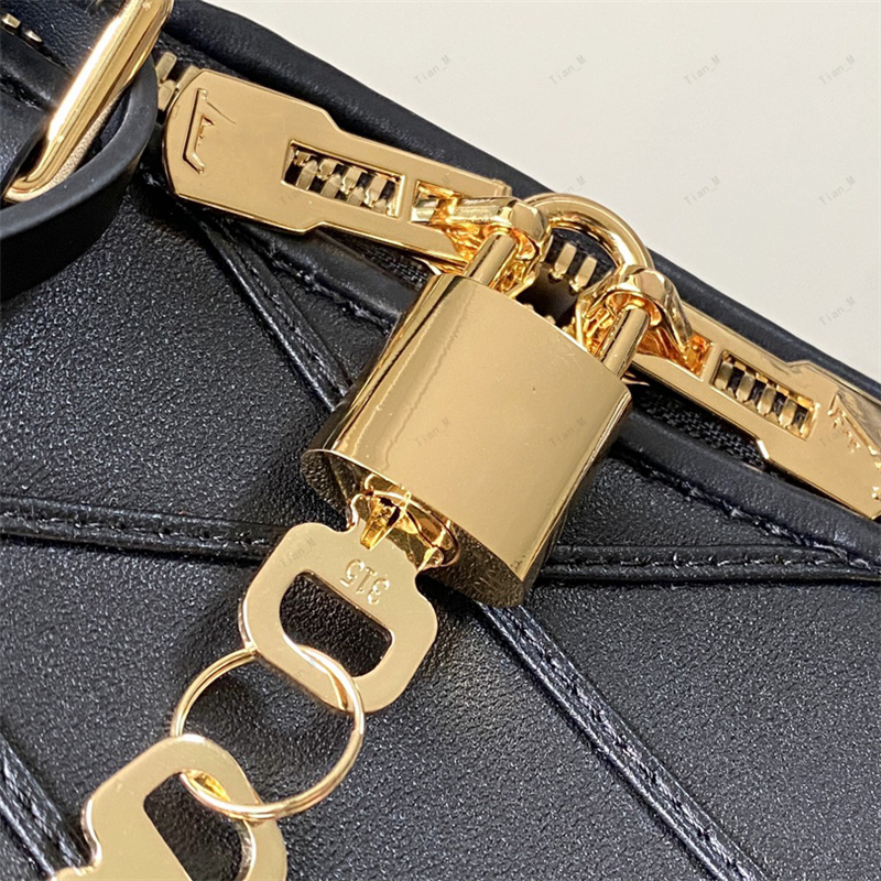 10a Designer TAK Designer Tas Luxe schoudertas Hoogwaardige Crossbody Crossbody Echt lederen Fashion Black Damesketen Lock Handtas Kleine lederen schoudertas Flip Bag