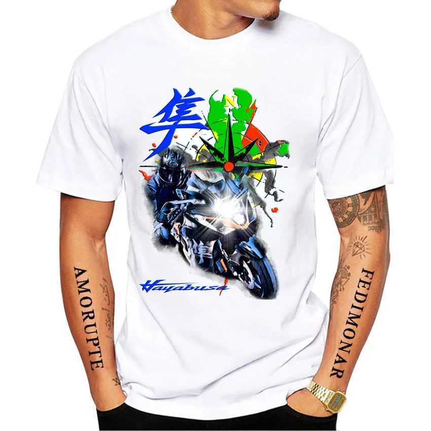 Camisetas masculinas Novo Hayabusa GSX1300R 2022 GS Aventura de motocicleta T-shirt Summer Men White Casual Tops Austran F800 GS Boy TS T240425