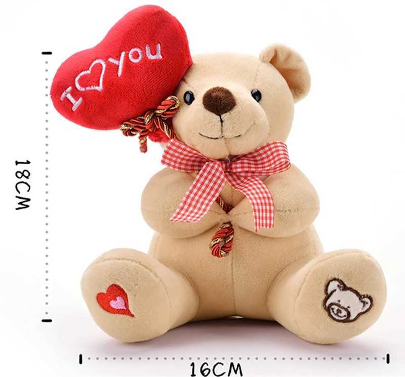 Peluche bambole cartone animato orsacchiotto che tiene il cuore giocattoli di peluche animali di peluche giocattoli bambini giocattoli lenitivi di San Valentino Day Christmas Birthday Giftsl2404